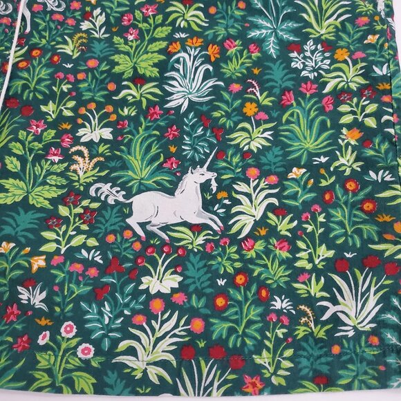 PrintFresh Pajama Top M Unicorn's Garden Juniper Organic Cotton Short Sleeve - Picture 12 of 13